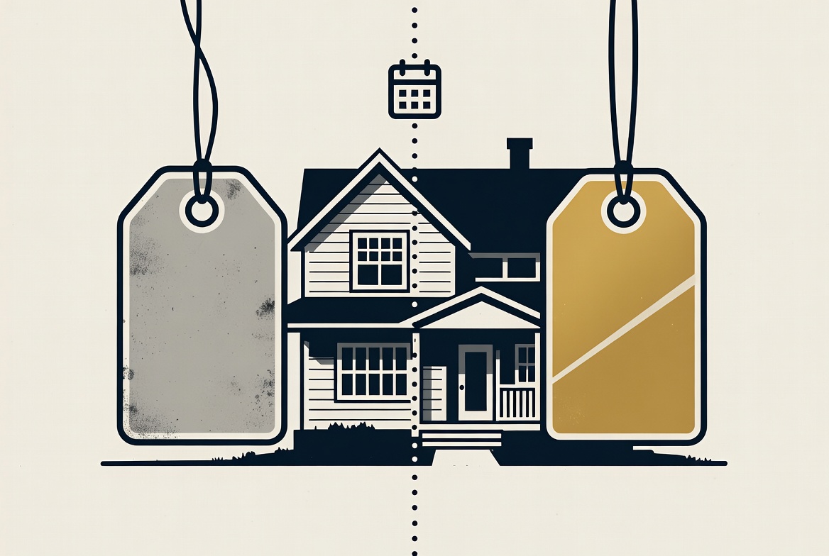 Same house, two different price tags — one outdated, one current